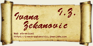 Ivana Zekanović vizit kartica